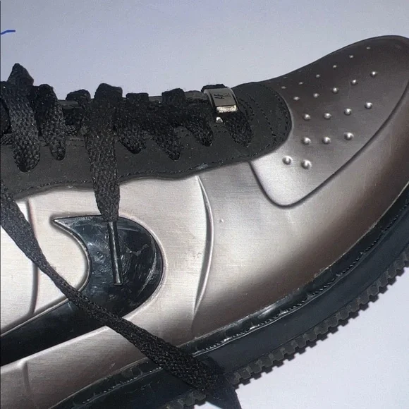Nike 7.5 Men's Air Force 1 Foamposite Pro low top Pewter Silver - Picture 11 of 13
